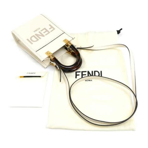 fendi 8bs051|FENDI Sunshine Shopper Small 2Way Shoulder Bag White .